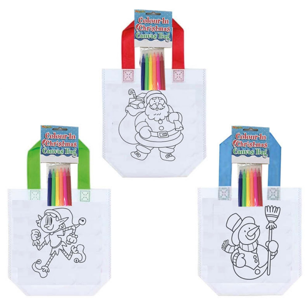 Colour in Christmas Canvas Party Bag - Anilas UK