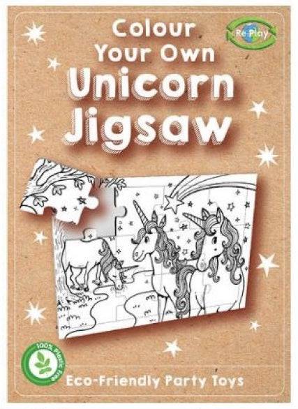 12 Mini Colour Your Own Unicorn Jigsaw Puzzles - Anilas UK