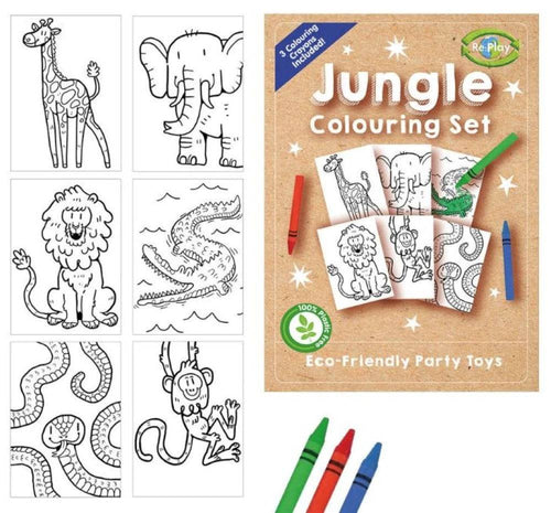 12 Sustainable Jungle Colouring Sets - Anilas UK