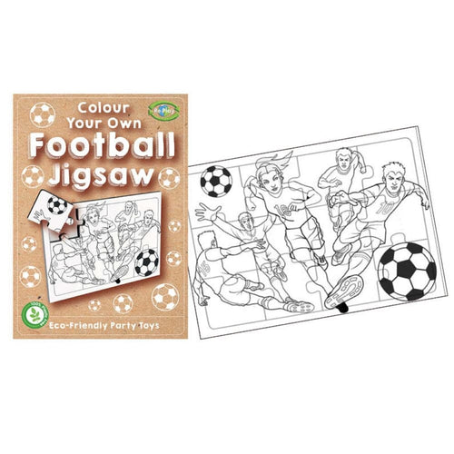 12 Mini Colour Your Own Football Jigsaw Puzzles - Anilas UK