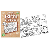12 Mini Colour Your Own Farm Jigsaw Puzzles - Anilas UK