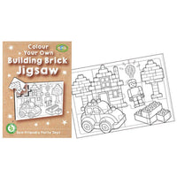 12 Mini Colour Your Own Bricks Jigsaw Puzzles - Anilas UK