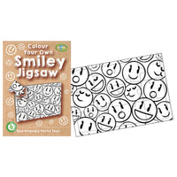12 Mini Colour Your Own Smiley Jigsaw Puzzles - Anilas UK