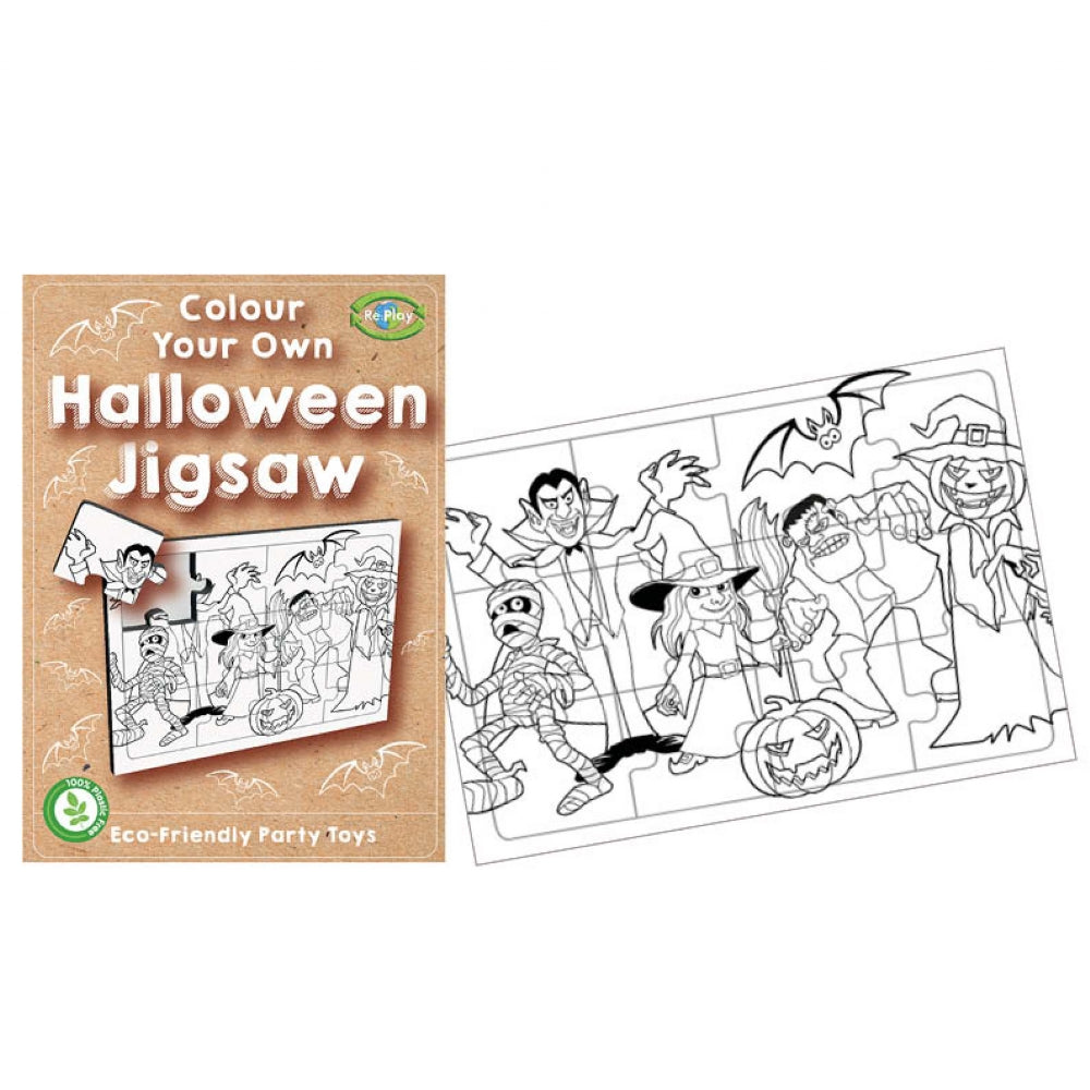 Mini Colour Your Own Halloween Jigsaw Puzzles - Anilas UK