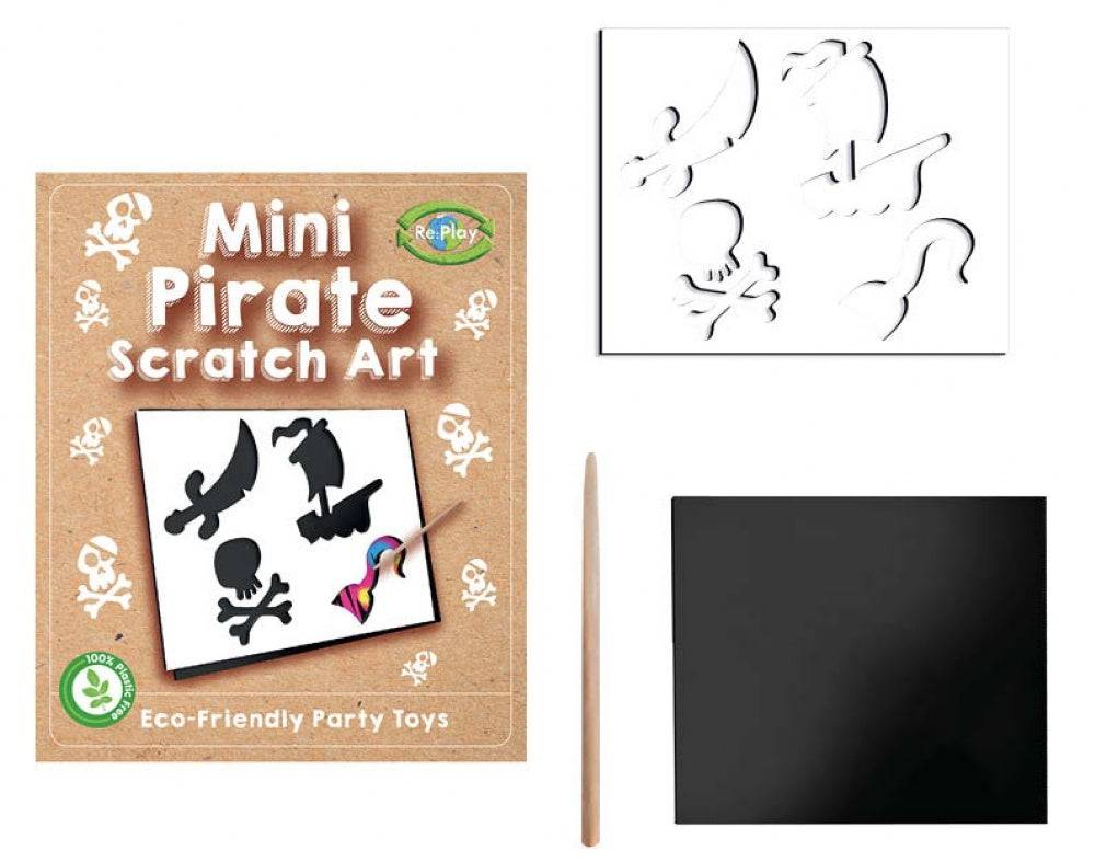 12 Mini Pirate Scratch Art Sheets - Anilas UK