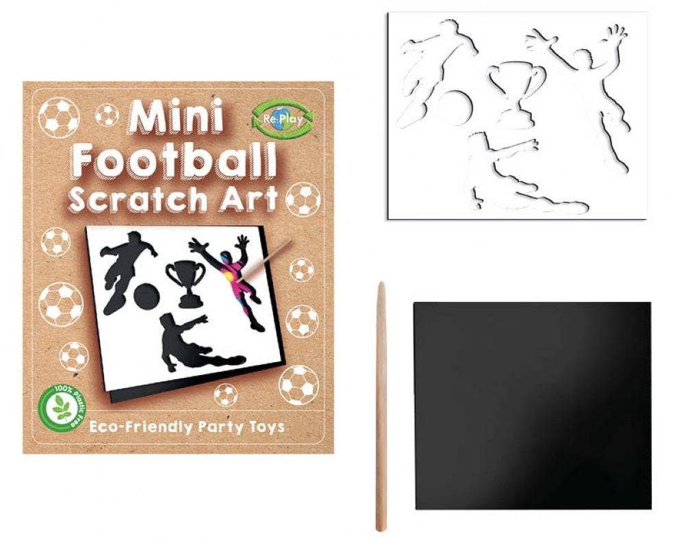 12 Mini Football Scratch Art Sheets - Anilas UK