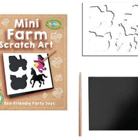 12 Mini Farm Scratch Art Sheets - Anilas UK