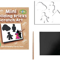 12 Mini Bricks Scratch Art Sheets - Anilas UK