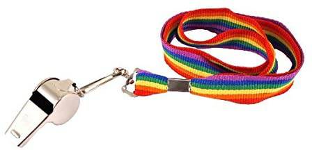 Pride Rainbow Cord Metal Whistle - Anilas UK