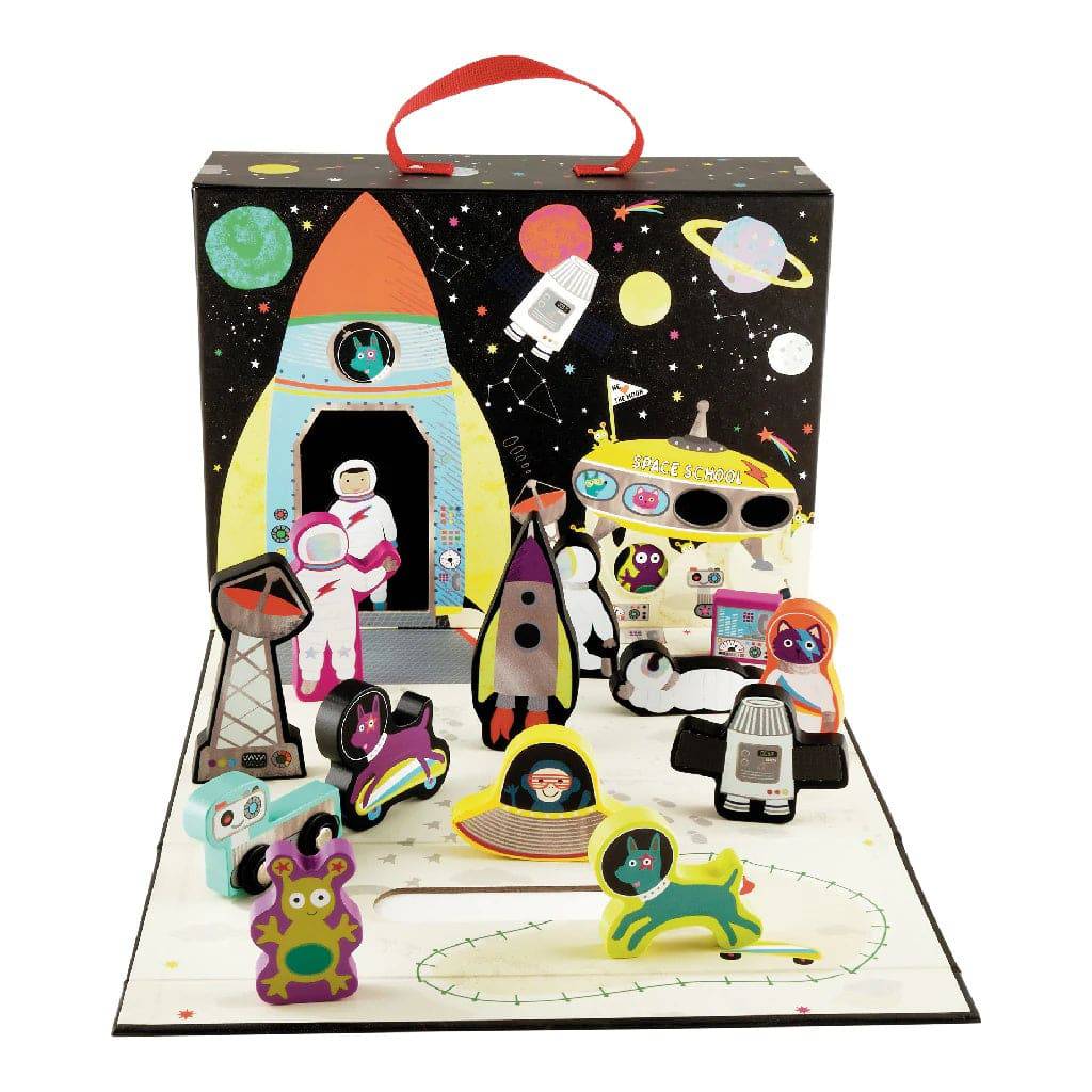 Space Playbox with Wooden Pieces - Anilas UK