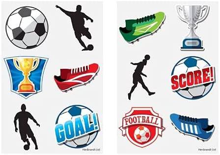 12 Football Theme Tattoo Sheets - Anilas UK