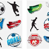 12 Football Theme Tattoo Sheets - Anilas UK