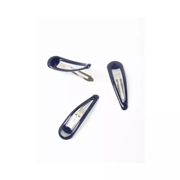 6 Navy Blue Hair Bendies Snap Clips Sleepies Hair Accessories -5cm - Anilas UK