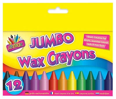 Jumbo Wax Crayons (Pack of 12) - Anilas UK