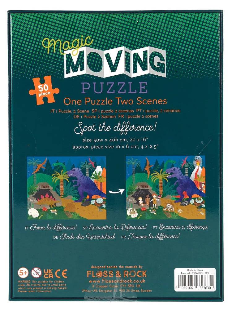 Dinosaur 50 Piece Magic Moving Puzzle - Anilas UK