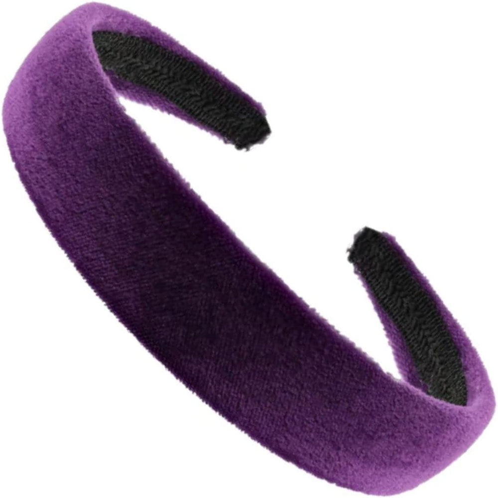 2.5cm Wide Purple Velvet Aliceband - Anilas UK