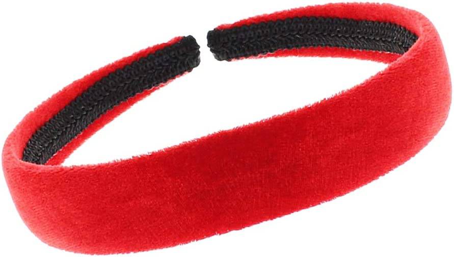 2.5cm Wide Red Velvet Aliceband - Anilas UK