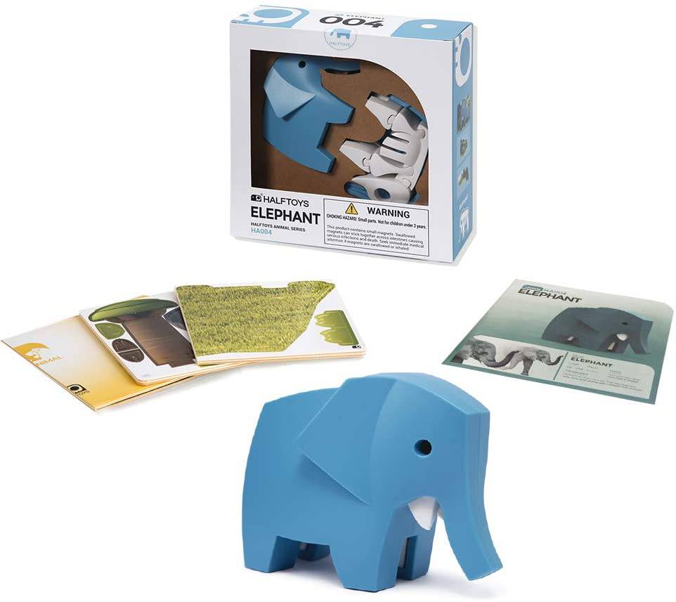 Halftoys Animals Series Elephant 3D Jigsaw Puzzle / Toy - Anilas UK