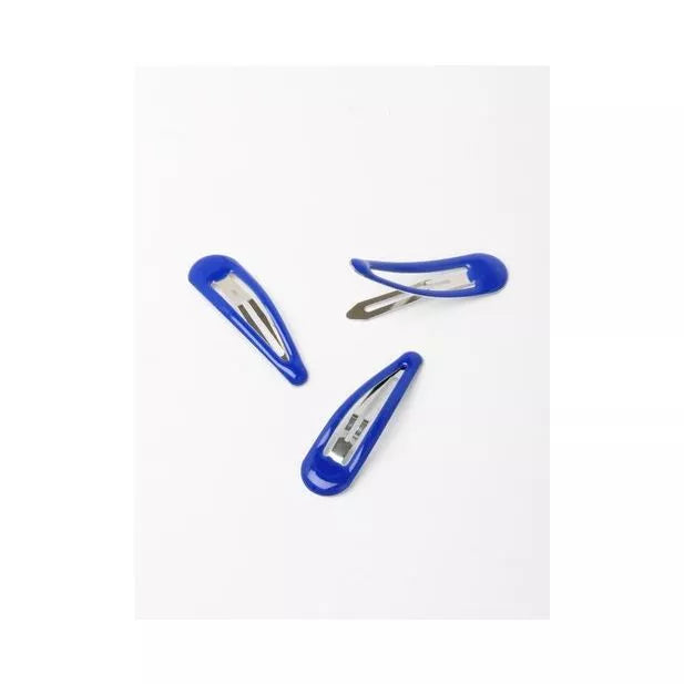 6 Royal Blue Hair Bendies Snap Clips Sleepies Hair Accessories -5cm - Anilas UK