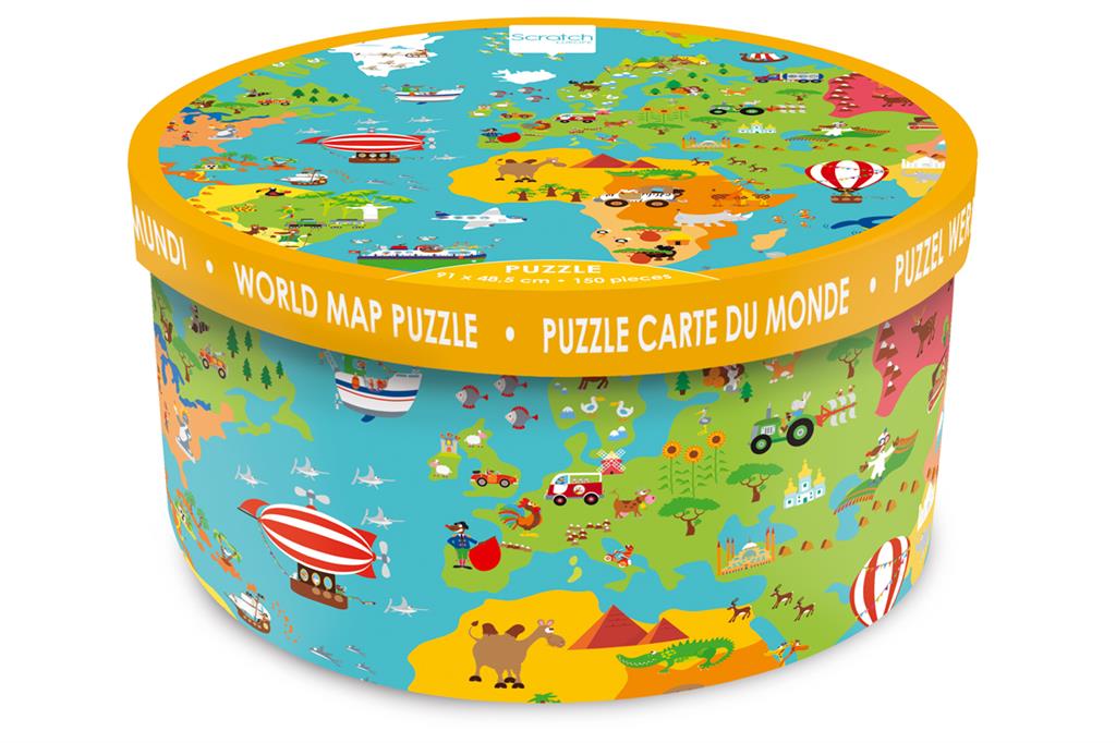 Scratch Puzzle XXL 150pcs – WORLD MAP - Anilas UK