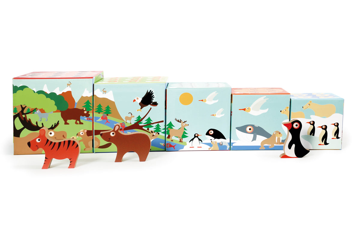 Scratch Build and Play: Stacking Tower – Animals of the World - Anilas UK