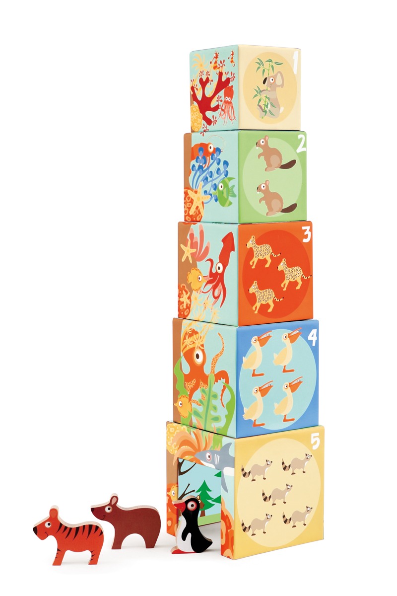 Scratch Build and Play: Stacking Tower – Animals of the World - Anilas UK