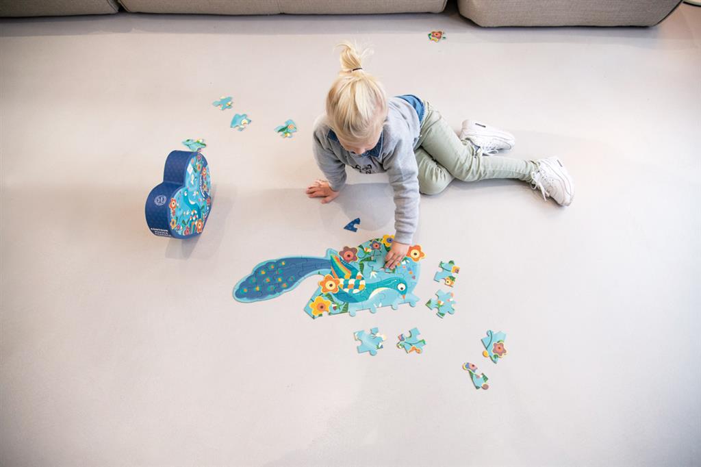 Scratch Contour Puzzle 40pcs – Peacock - Anilas UK