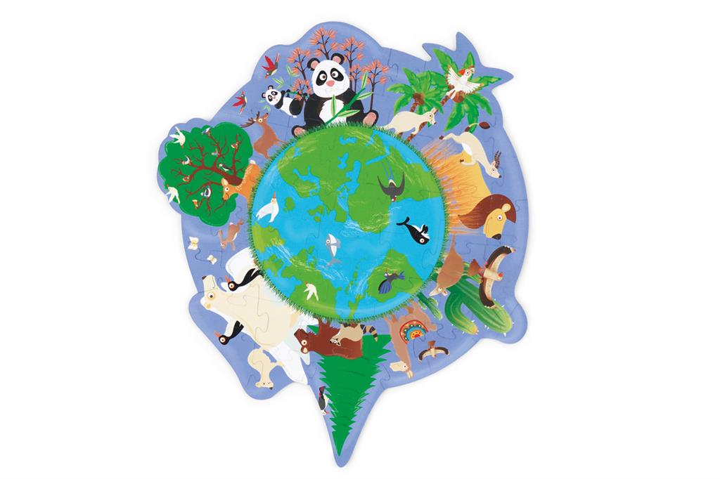 Scratch Compact Puzzle 45pcs – Contour Puzzle WORLD - Anilas UK
