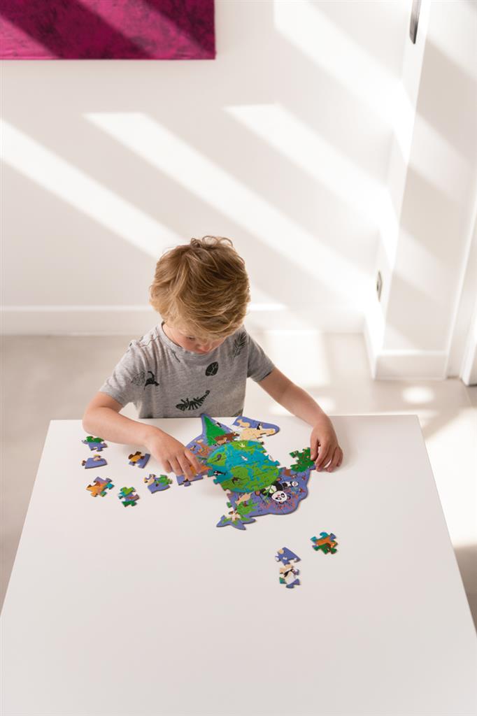 Scratch Compact Puzzle 45pcs – Contour Puzzle WORLD - Anilas UK