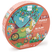 Scratch Play 3D 2 in 1 Princess & Unicorn Puzzle - Anilas UK