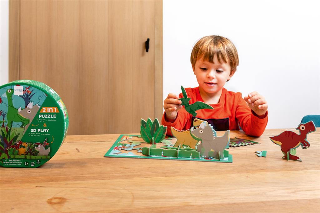 Scratch Play 3D 2 in 1 Dinosaur Puzzle - Anilas UK