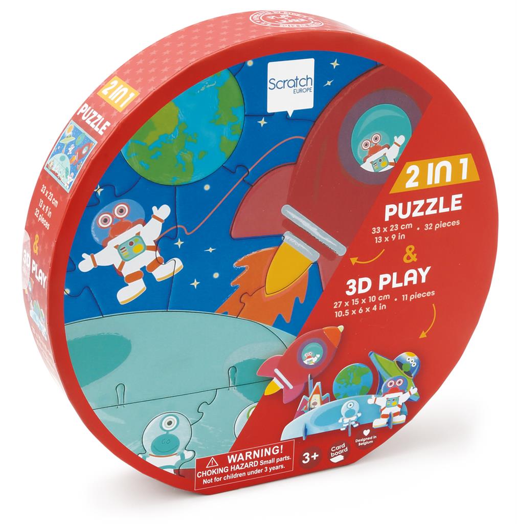 Scratch Play 3D 2 in 1 Space Puzzle - Anilas UK