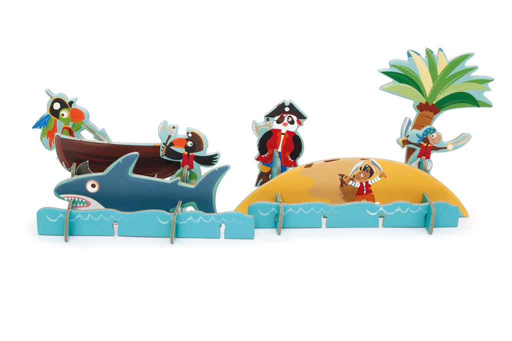 Scratch Play 3D 2 in 1 Pirate Puzzle - Anilas UK