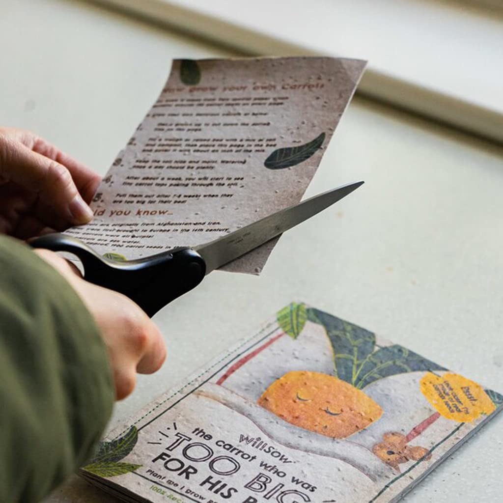 Willsow's The Plantable Children's Book - The Carrot Who Was Too Big For His Bed - Anilas UK