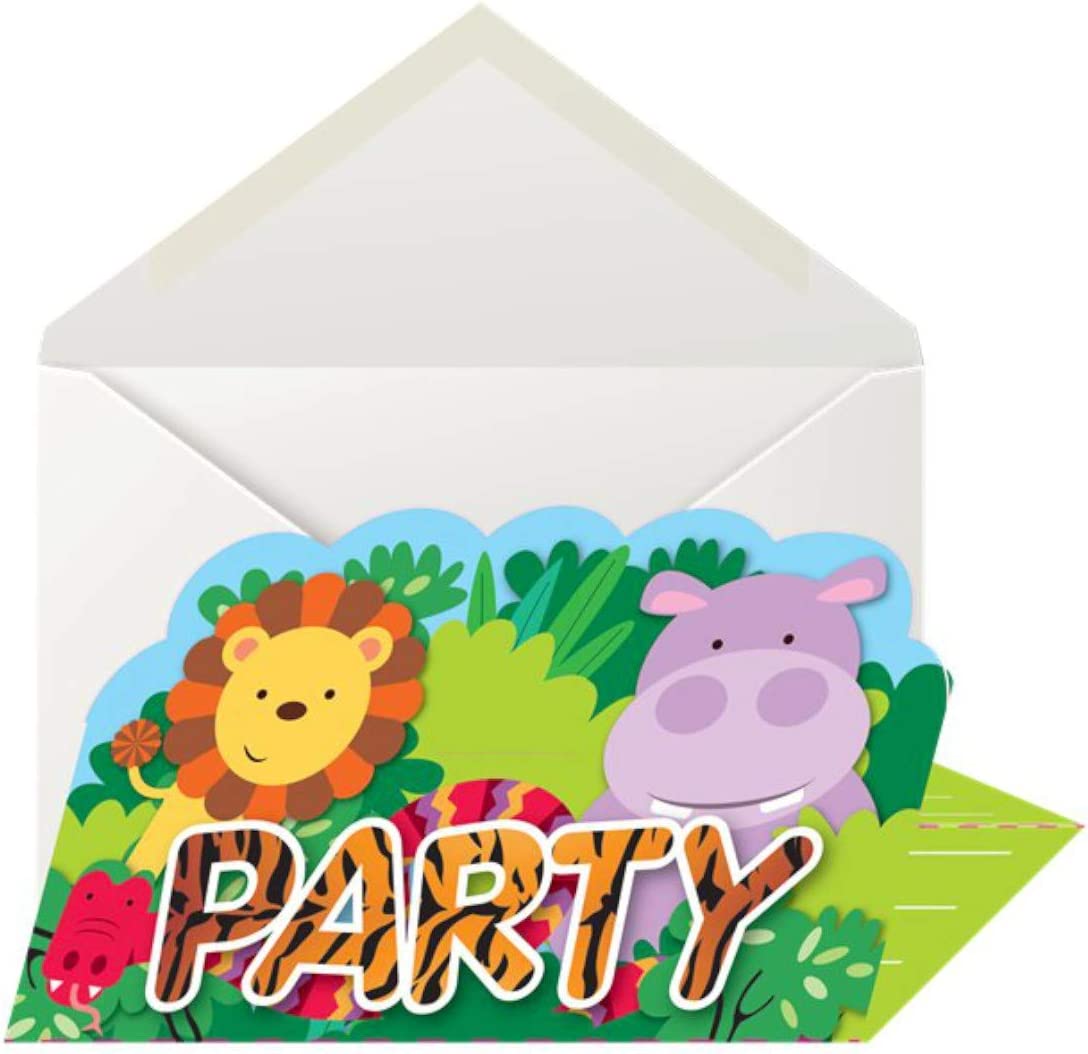 Jungle Party Invitations (Pack of 8) - Anilas UK