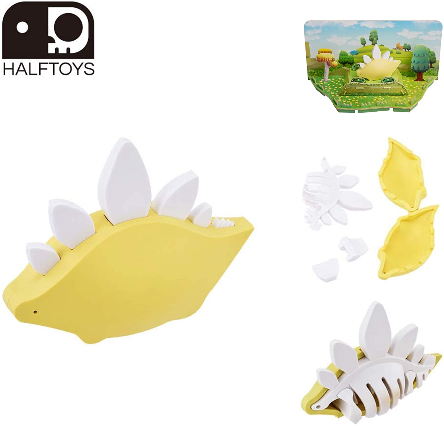 Halftoys Dino Series Stegosaurus 3D Jigsaw Puzzle / Toy - Anilas UK