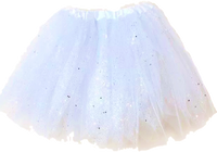 
              Children's White Net Tutu with Glitter and Sequins - Anilas UK
            