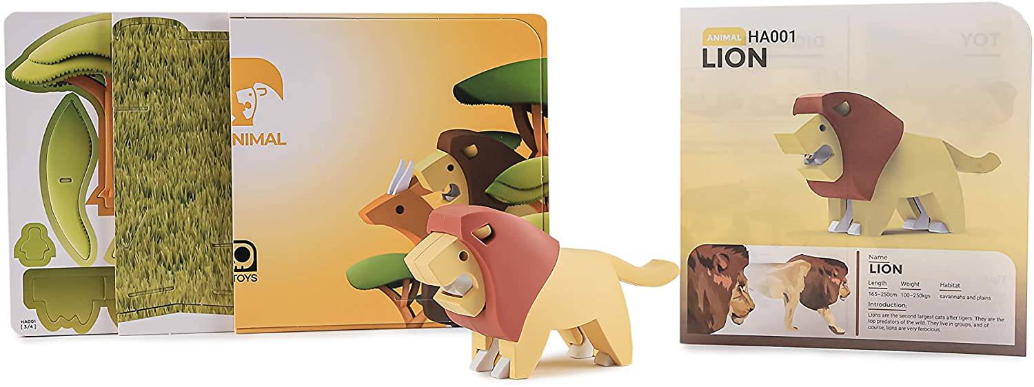 Halftoys Animals Series Lion 3D Jigsaw Puzzle / Toy - Anilas UK