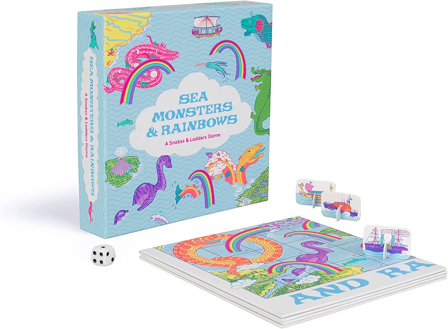 Sea Monsters & Rainbows : A Snakes & Ladders Game - Anilas UK