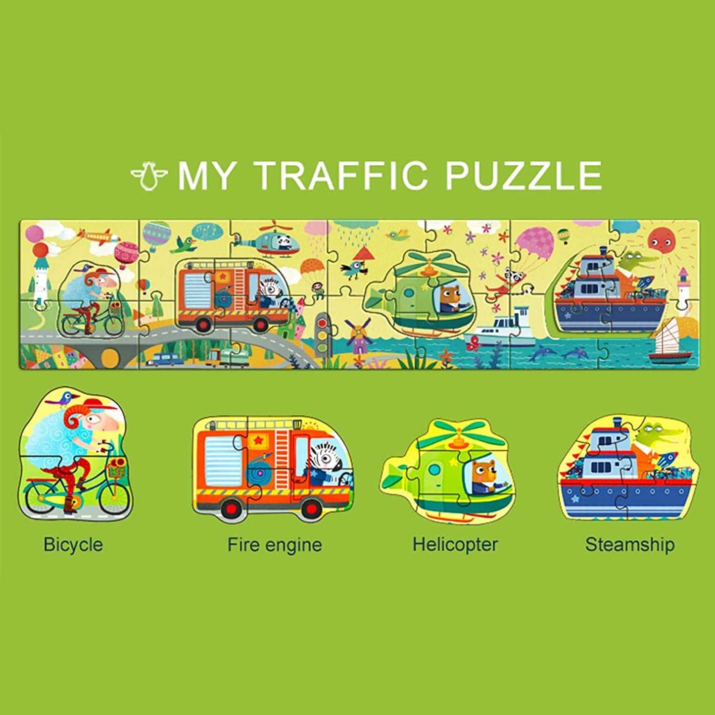 Mideer My Traffic Puzzle - Big Puzzles for Little Hands - Anilas UK