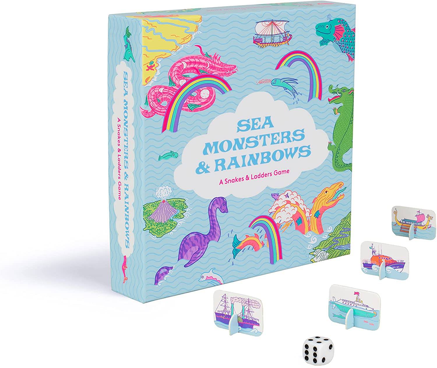 Sea Monsters & Rainbows : A Snakes & Ladders Game - Anilas UK
