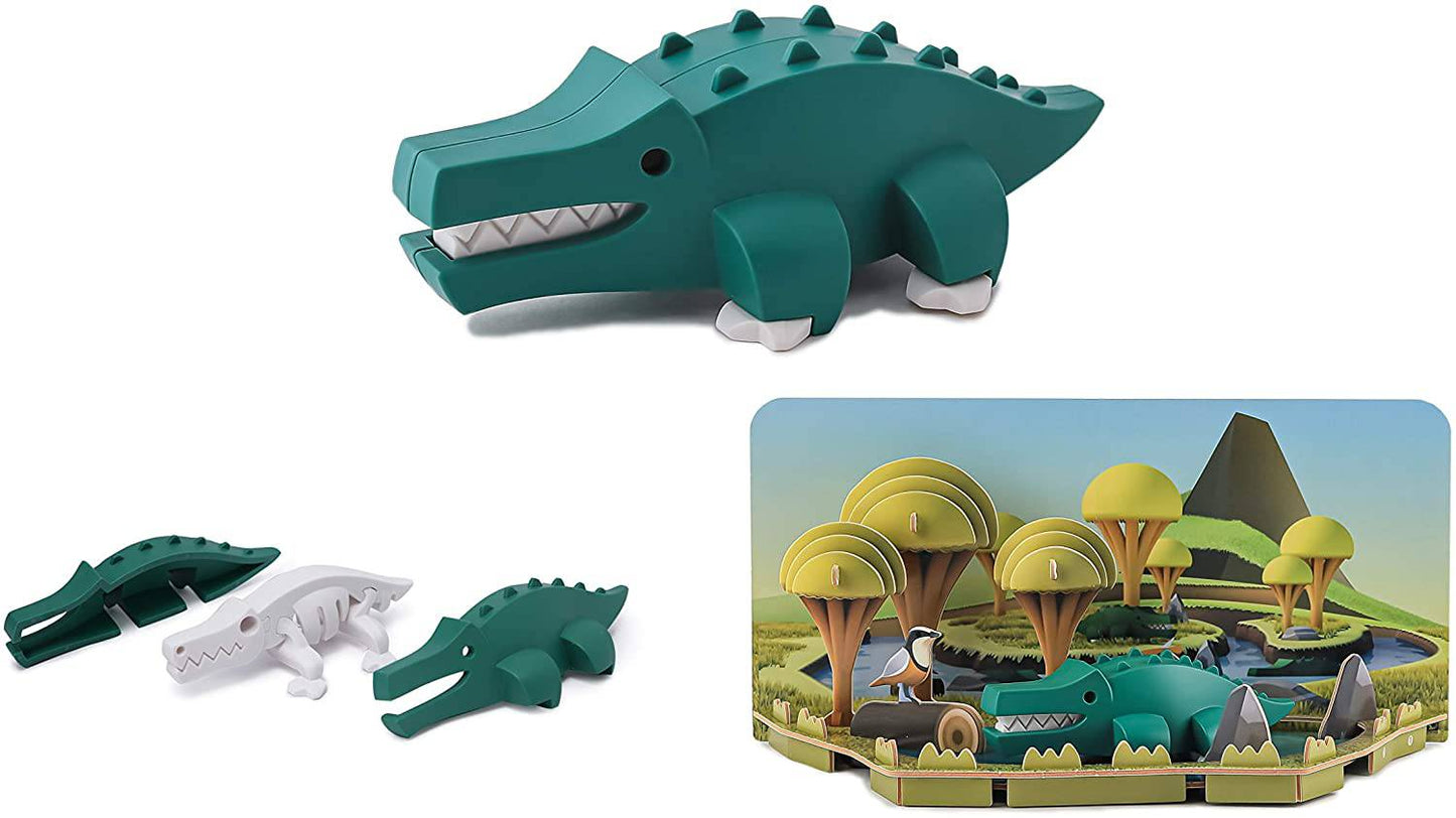 Halftoys Animals Series Crocodile 3D Jigsaw Puzzle / Toy - Anilas UK