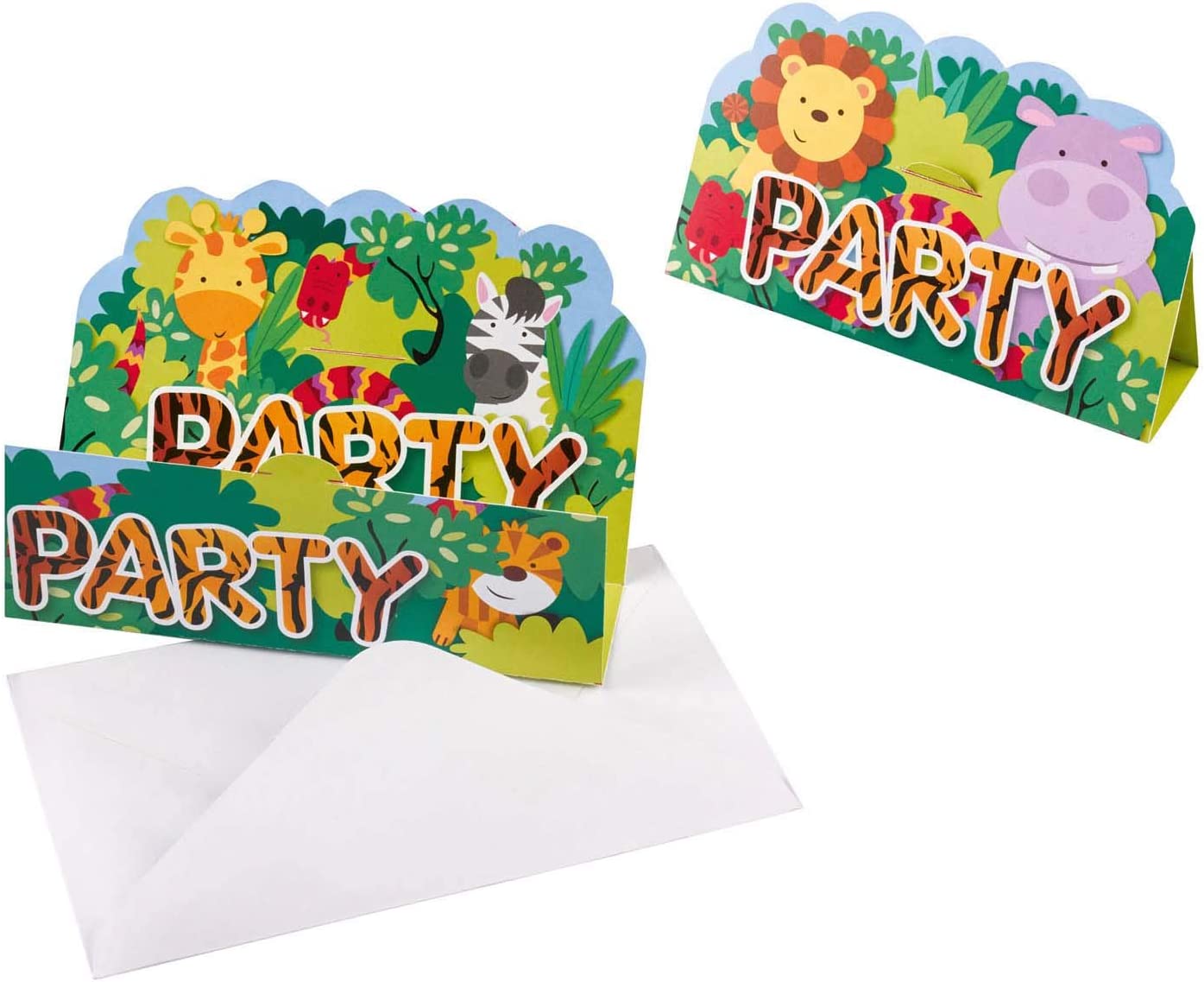 Jungle Party Invitations (Pack of 8) - Anilas UK
