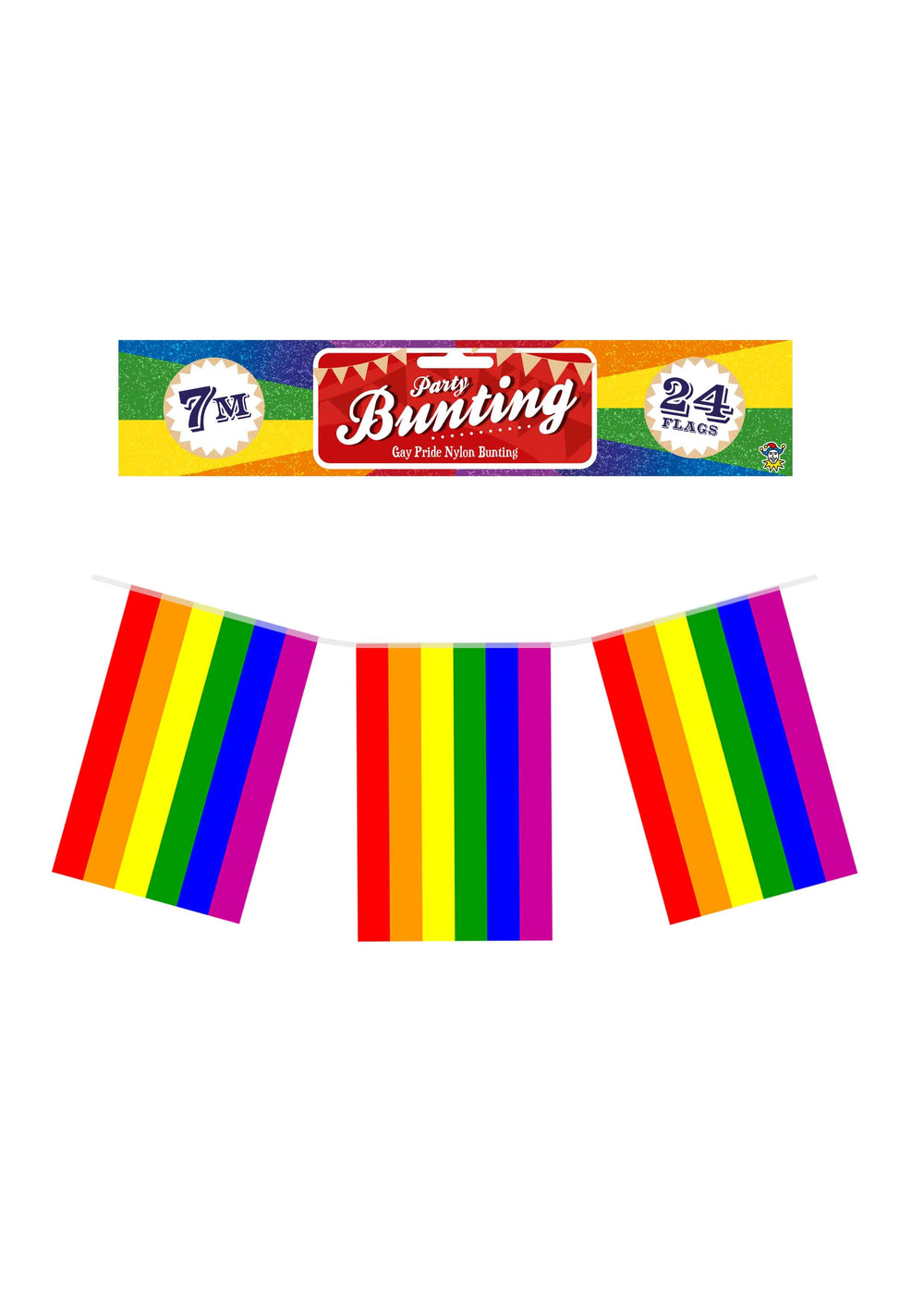 Rainbow Flag Bunting 7m (24 Flags) - Anilas UK