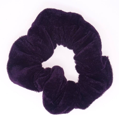 Purple Velvet Scrunchie Hair Bobble - Anilas UK