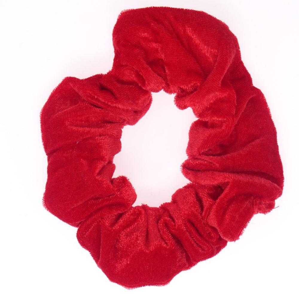 Red Velvet Scrunchie Hair Bobble - Anilas UK