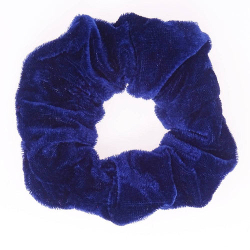 Royal Blue Velvet Scrunchie Hair Bobble - Anilas UK