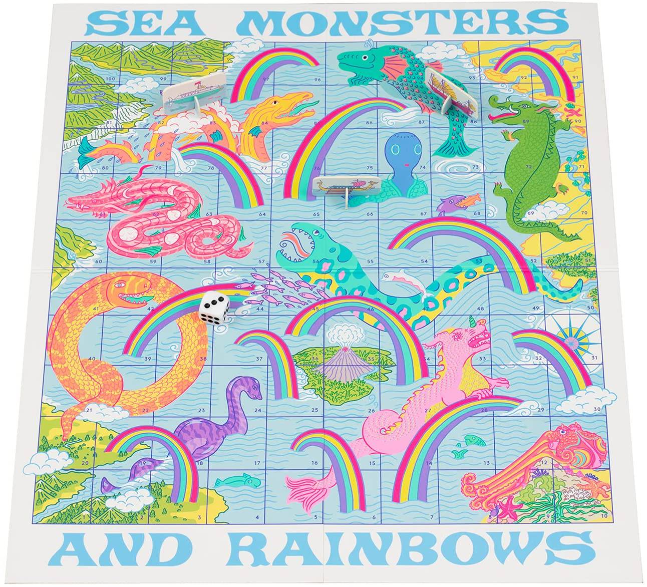 Sea Monsters & Rainbows : A Snakes & Ladders Game - Anilas UK
