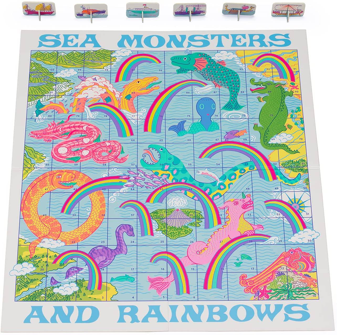 Sea Monsters & Rainbows : A Snakes & Ladders Game - Anilas UK