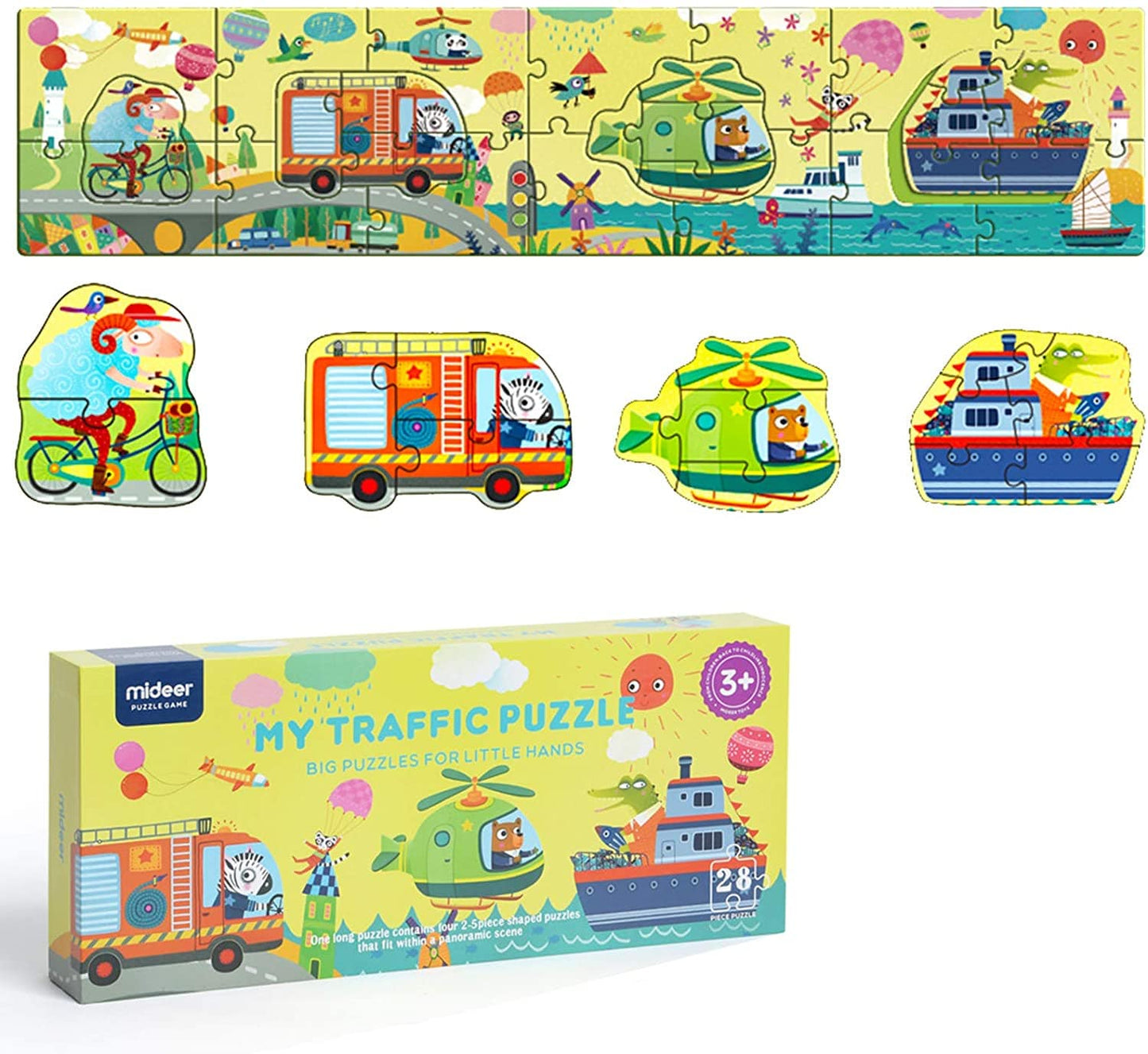 Mideer My Traffic Puzzle - Big Puzzles for Little Hands - Anilas UK